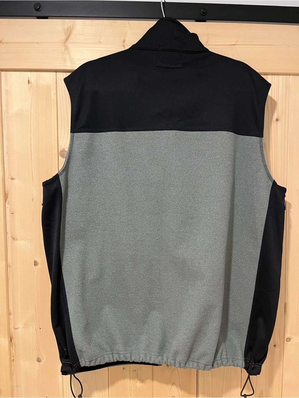 Eddie Bauer WindCutter Fleece Vest XL Tall Black/Gray - Picture 4 of 6